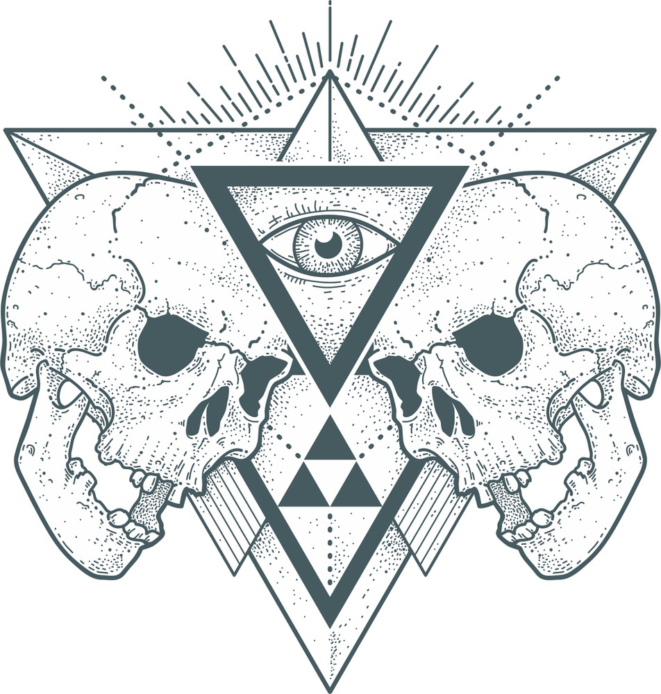 طرح چشم جمجمه مناسب برای استفاده در دستگاه های cnc چوب و cnc لیزر - skull eye print cdr file