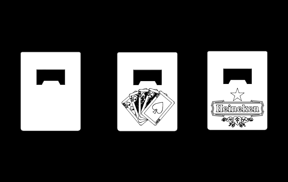 طرح درب بازکن بطری مناسب برای استفاده در دستگاه های cnc چوب و cnc لیزر - bottle opener dxf file