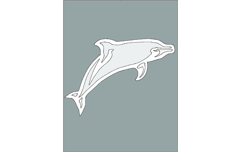طرح دلفین ۲ مناسب برای استفاده در دستگاه های cnc چوب و cnc لیزر - dolphin 2 dxf file