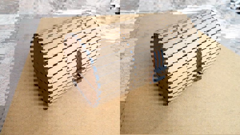 طرح جعبه بشکه مناسب برای استفاده در دستگاه های cnc چوب و cnc لیزر - laser cut barrel box