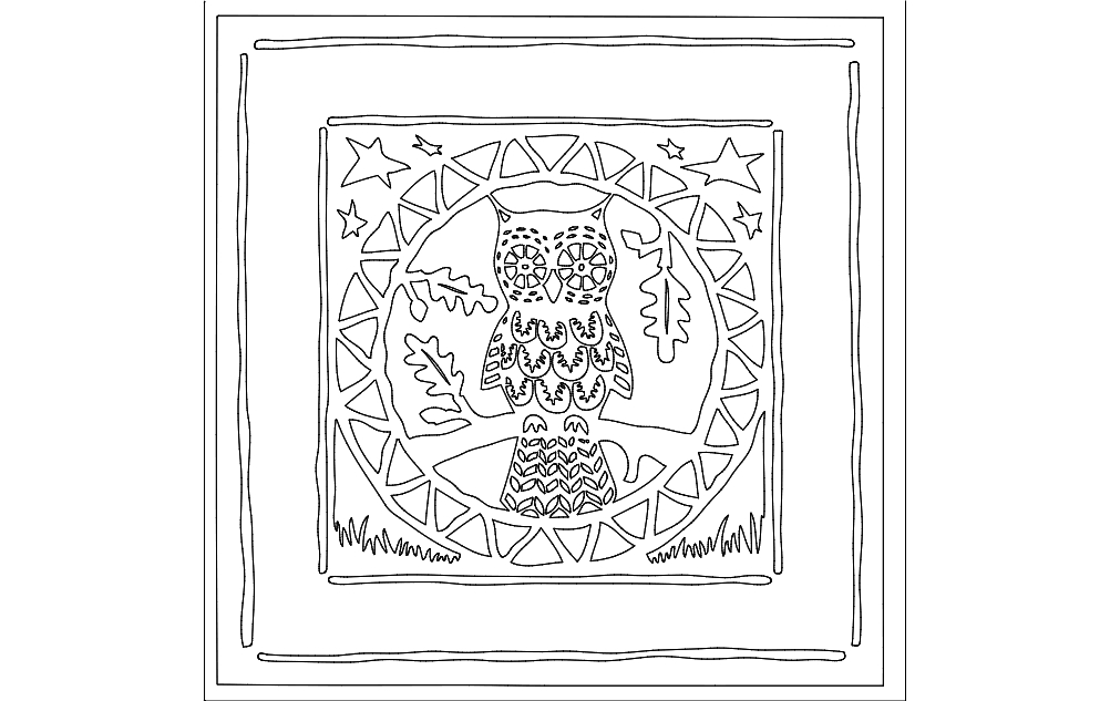 طرح جغد مناسب برای استفاده در دستگاه های cnc چوب و cnc لیزر - owl dxf file