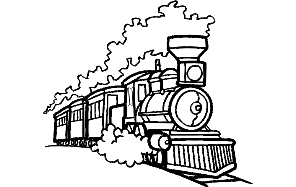 طرح قطار مناسب برای استفاده در دستگاه های cnc چوب و cnc لیزر - train dxf file