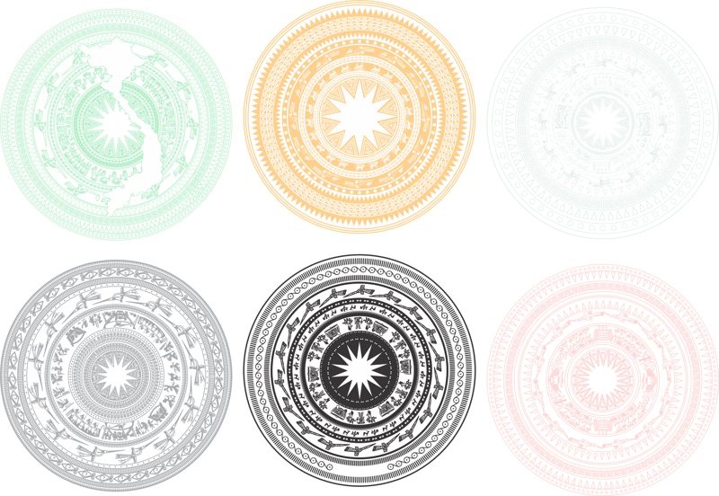 طرح ترونگ دونگ 6 کای مناسب برای استفاده در دستگاه های cnc چوب و cnc لیزر - trong dong 6 cai cdr file