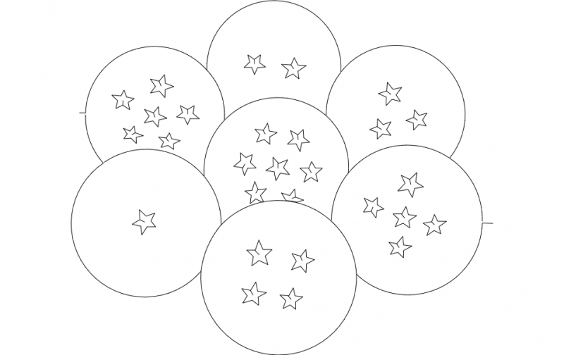 طرح مربوط به dragonballz مناسب برای استفاده در دستگاه های cnc چوب و cnc لیزر - dragonballz dxf file