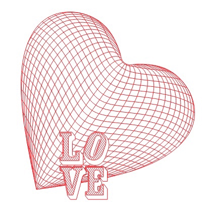 طرح چراغ خواب طرح قلب عاشقانه مناسب برای استفاده در دستگاه های cnc چوب و cnc لیزر - love heart night light cdr file