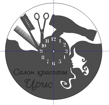 طرح ساعت وینیل آرایشگاه زنانه مناسب برای استفاده در دستگاه های cnc چوب و cnc لیزر - hairdresser barber salon vinyl clock cdr file