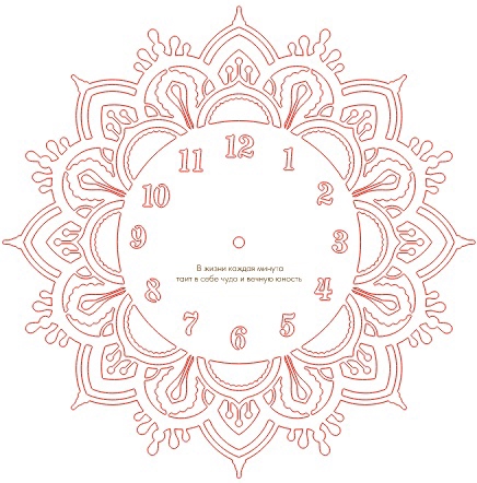 طرح ساعت چوبی مناسب برای استفاده در دستگاه های cnc چوب و cnc لیزر - wooden laser cut clock cdr file