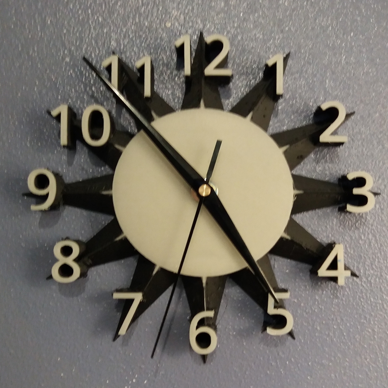 طرح ساعت دیواری مدل خورشید برای دستگاه cnc چوب Sun Clock