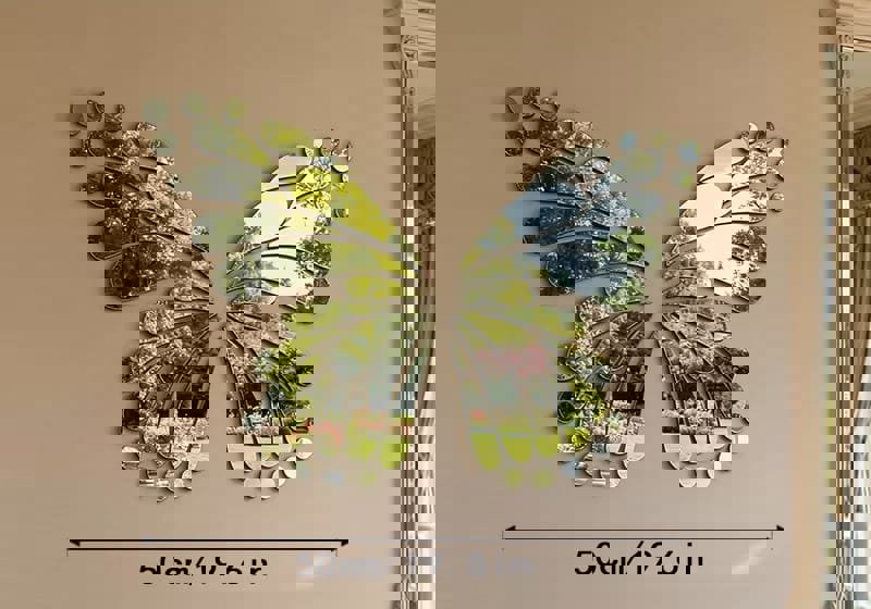 طرح وکتور پروانه بهینه شده برای ساخت آینه پروانه ای دیواری برای برش لیزری دستگاه های cnc