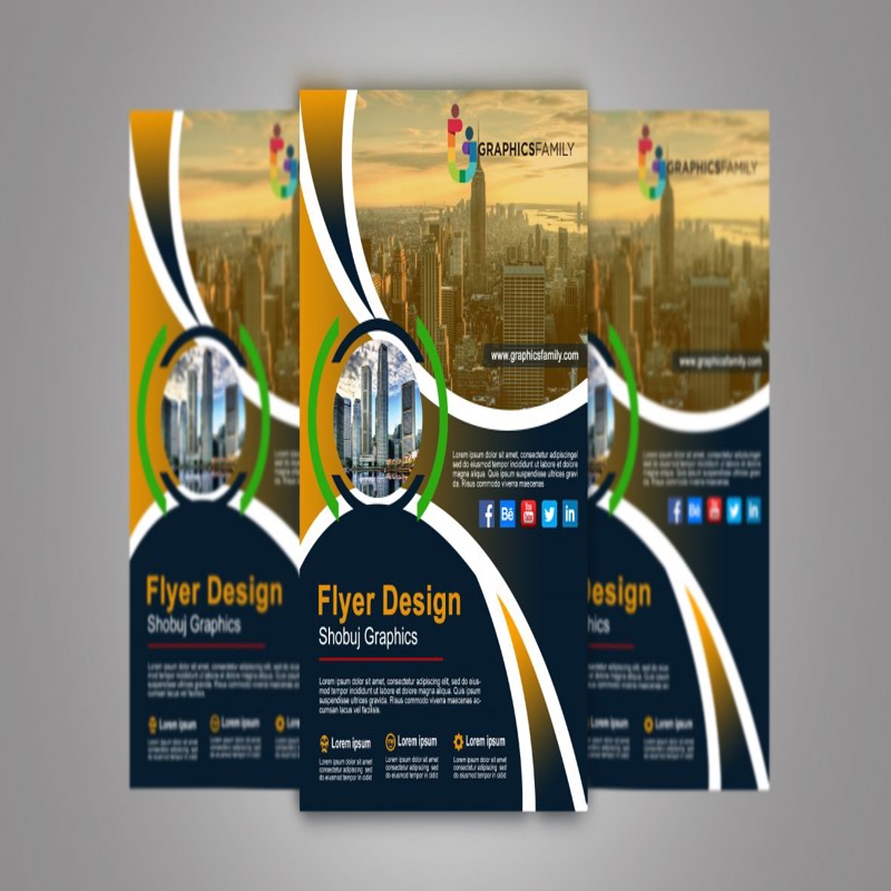 فایل قالب طراحی بروشور شرکتی خلاقانه psd - Creative Corporate Flyer Design Template psd