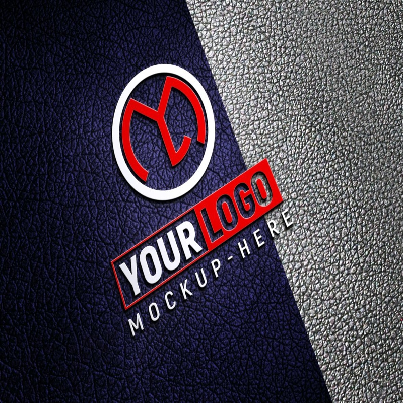 فایل موکاپ لوگو سه بعدی - 3D Emblem Logo Mockup