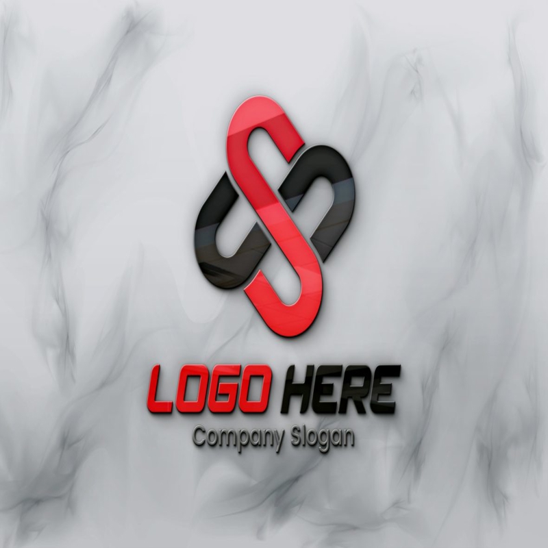 فایل ماکت لوگوی سه بعدی روی دیوار مرمر - 3D logo mockup on marble wall
