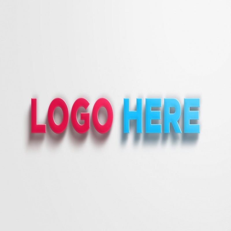 فایل موکاپ لوگوی سه بعدی با سایه واقع گرایانه - 3D Logo Mockup With Realistic Shadow