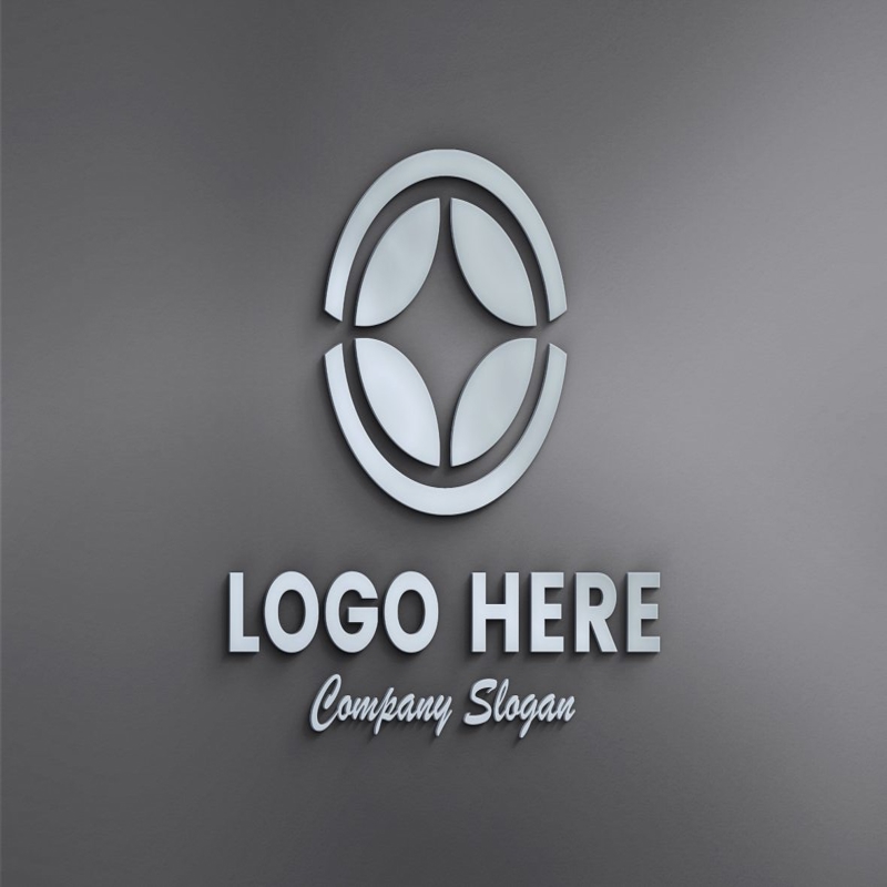 فایل موکاپ لوگوی سه بعدی - 3D Logo Mockup