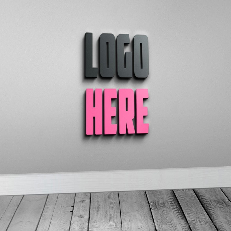 فایل موکاپ لوگوی سه بعدی فتوشاپ - 3D Photoshop Logo Mockup