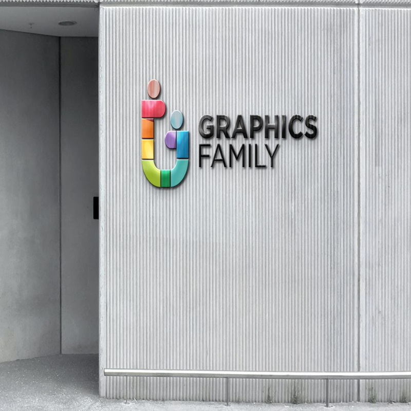 فایل موکاپ لوگوی سه بعدی شاتر - 3D Shutter Logo Mockup