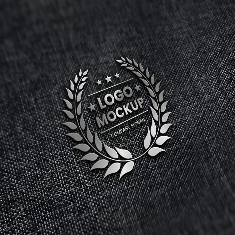فایل موکاپ لوگوی نقره‌ای سه‌بعدی - 3D Silver Logo Mockup
