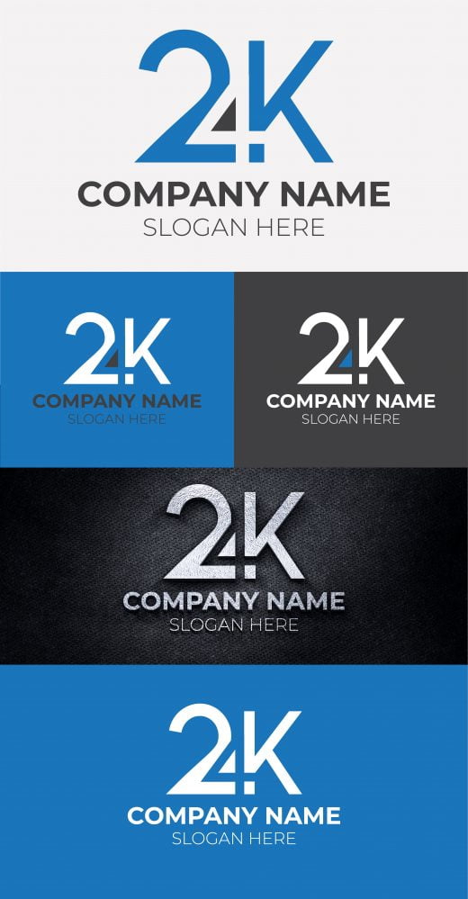 فایل لوگو مونوگرام ۲۴K برای کسب و کار - 24K MONOGRAM LOGO FOR BUSINESS