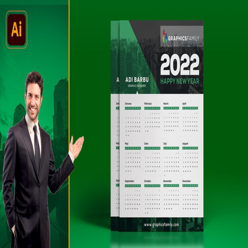 فایل الگوی طراحی تقویم 2022 - 2022 Calendar Design Template