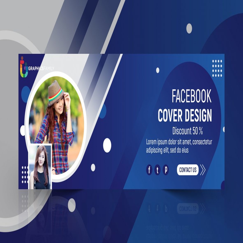 فایل قالب psd طرح جلد انتزاعی فیسبوک - Abstract Facebook Cover Design psd Template