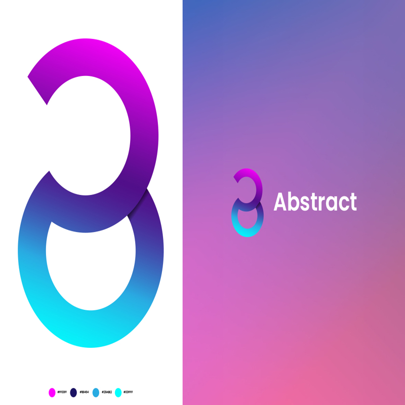 فایل الگوی لوگوی گرادیان انتزاعی - Abstract Gradient Logo Template