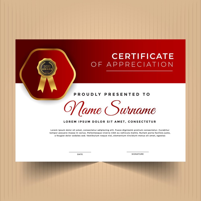 فایل الگوی جایزه علمی - Academic Award Template