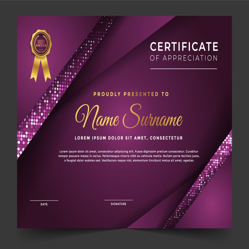 فایل الگوی گواهی تحصیلی - Academic Certificate Template