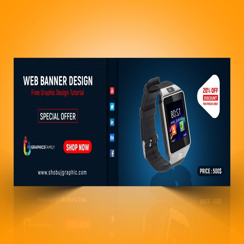فایل طرح بنر تبلیغاتی برای شبکه های اجتماعی psd - Ad Design Banner for social media psd