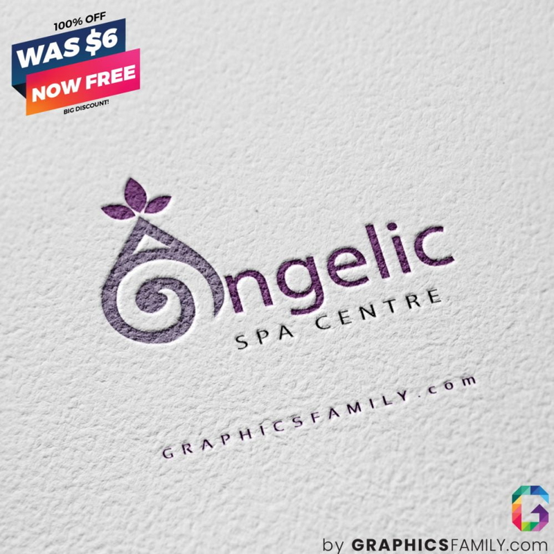 فایل قالب لوگوی مرکز اسپای آنجلیک - Angelic Spa Centre Logo Template