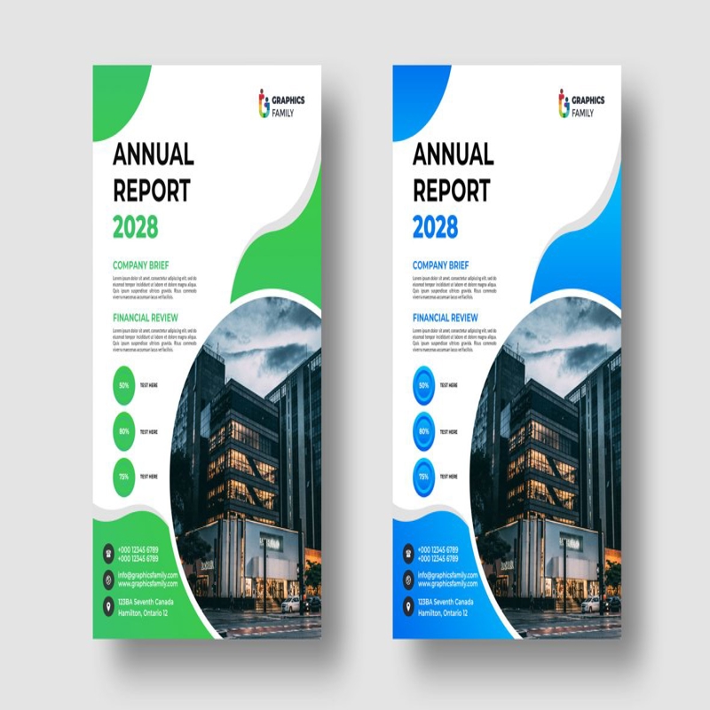 فایل قالب بروشور گزارش سالانه - Annual Report Brochure Template