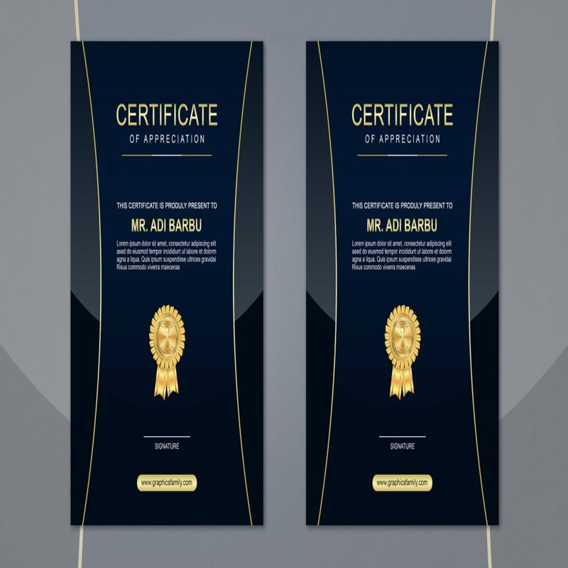 فایل طرح PSD تقدیرنامه - Appreciation Certificate Design PSD