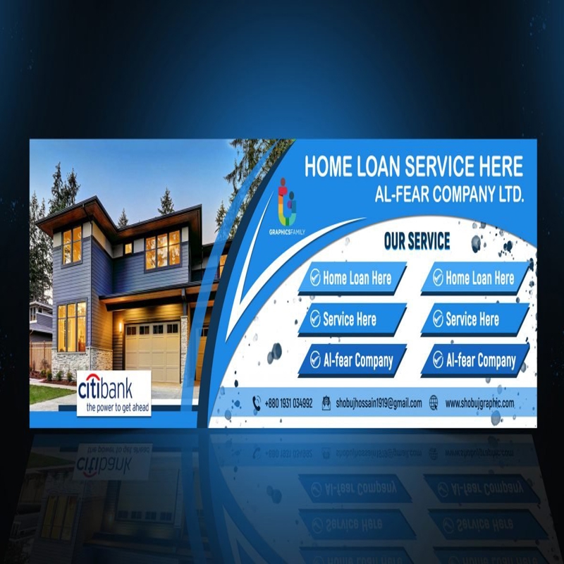 فایل دانلود بنر وب خدمات بانکی (PSD) - Bank Service Web Banner Psd Download