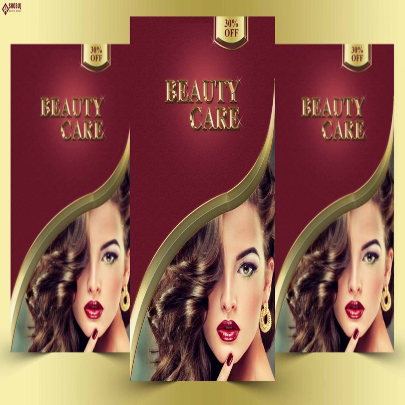 فایل طرح لایه باز تراکت مراقبت های زیبایی (PSD) - Beauty Care Modern Flyer Design PSD