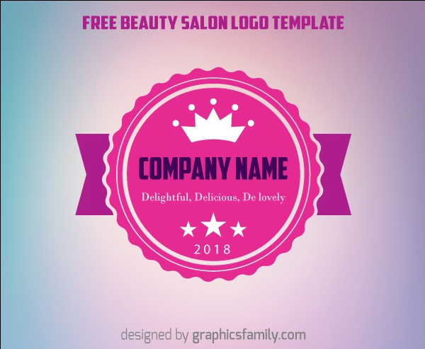 فایل الگوی لوگوی سالن زیبایی - Beauty Salon Logo Template