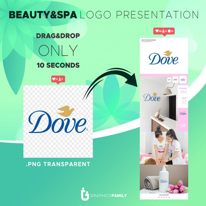 Beauty&Spa Logo  Presentation Mockup - Beauty&Spa Logo  Presentation Mockup