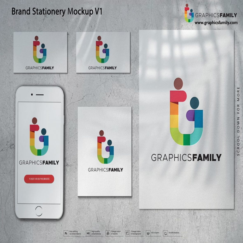 فایل بهترین ماکت لوازم التحریر برند PSD - Best Brand Stationery Mockup PSD