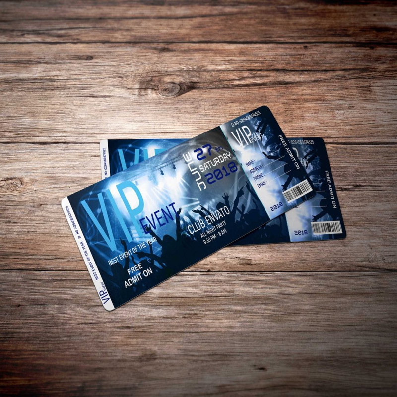 فایل بهترین الگوی طراحی بلیط رویداد موسیقی - Best Musical Event-Ticket Design Template
