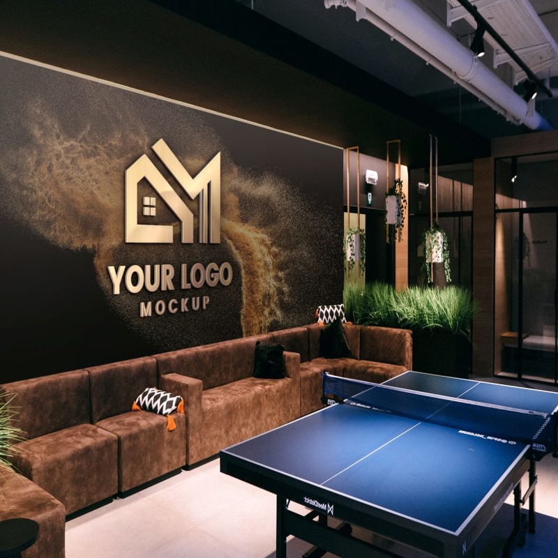 فایل بهترین موکاپ لوگو مدرن و واقع‌گرایانه اداری - Best Realistic Modern Office Logo Mockup