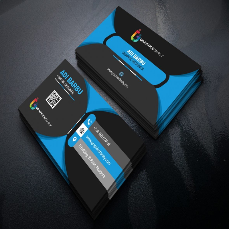 فایل کارت شرکتی مشکی زیبا - Black Elegant Corporate Card