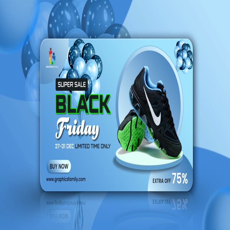 فایل طراحی بنر وب سایت تجارت الکترونیک جمعه سیاه - Black Friday Ecommerce Website Banner Design