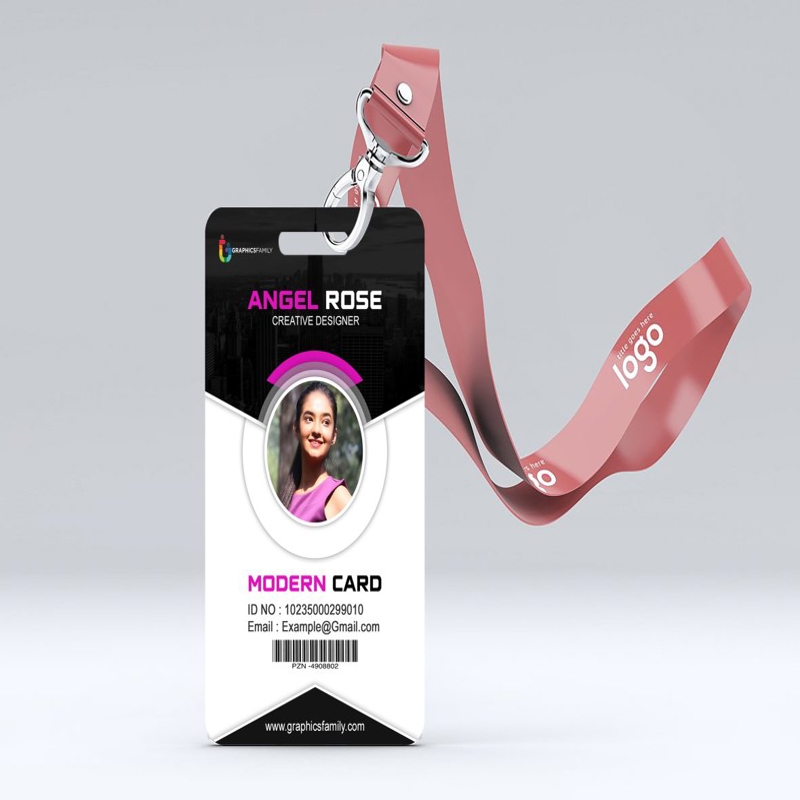 فایل طراحی کارت شناسایی مدرن مشکی - Black Modern Id Card Design