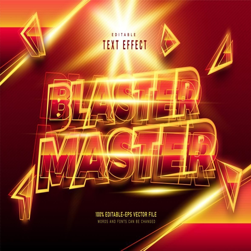 فایل افکت استایل متن Blaster Master - Blaster Master Text Style Effect
