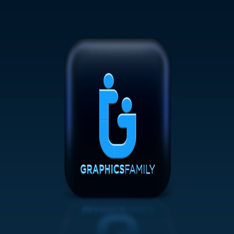 فایل موکاپ لوگو آیکون سه بعدی آبی و سفید - Blue and White 3D Icon Logo Mockup