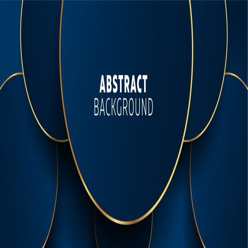 فایل پس زمینه آبی با دایره های طلایی وکتور - Blue Background with Golden Circles Vector