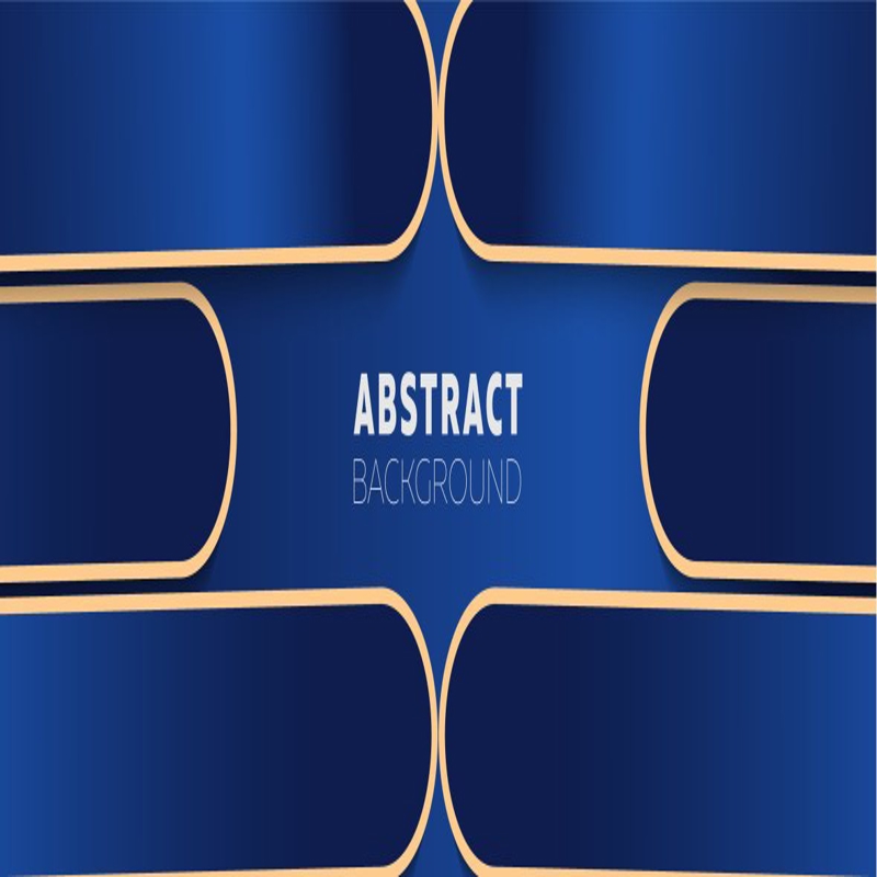فایل الگوی پس‌زمینه گرادیان آبی با خطوط طلایی گرد - Blue Gradient with Rounded Golden Lines Background Template