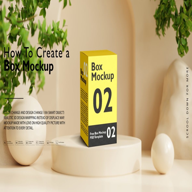 فایل ماکت جعبه - Box Mockup
