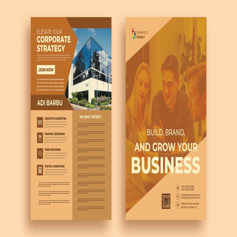 فایل قالب بروشور با تصویر PSD - Brochure template PSD image