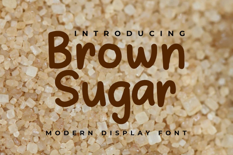 فایل فونت نمایش مدرن شکر قهوه‌ای - Brown Sugar Modern Display Font