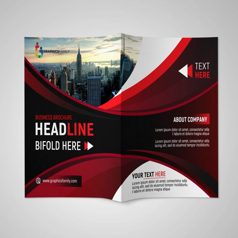 فایل قالب PSD بروشور تجاری با فضای متن - Business Brochure PSD Template with Space for Text