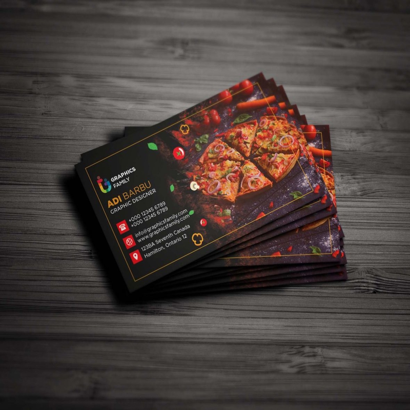 فایل الگوی کارت ویزیت برای صاحب رستوران - Business Card Template for Restaurant Owner